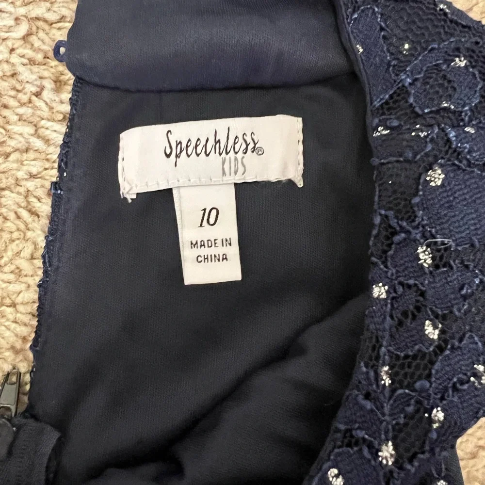 Speechless Girls 10 Navy sleeveless dress - Picture 5 of 11